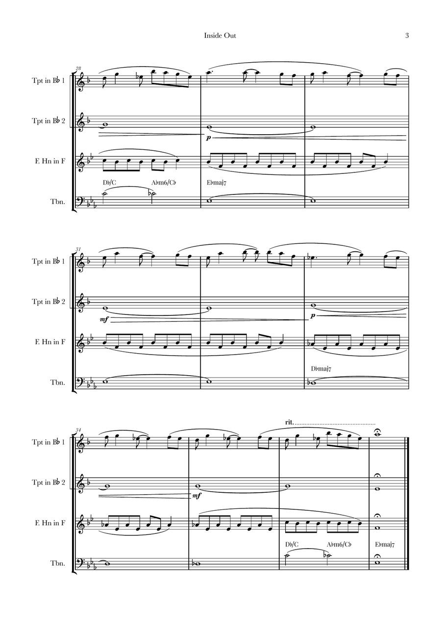 Bundle Of Joy Brass Quartet scores gallery preview page 3