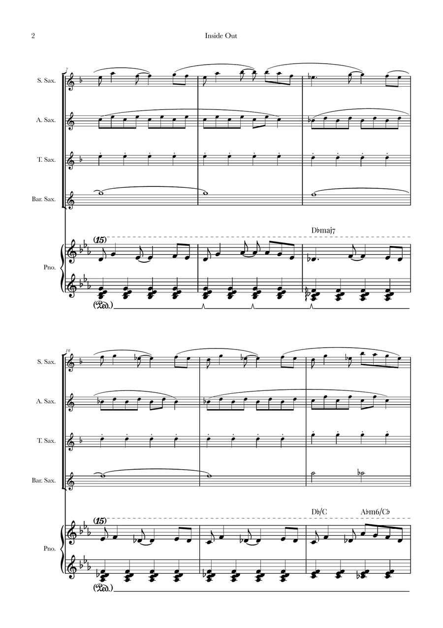 Bundle Of Joy Saxophone Quartet scores gallery preview page 2