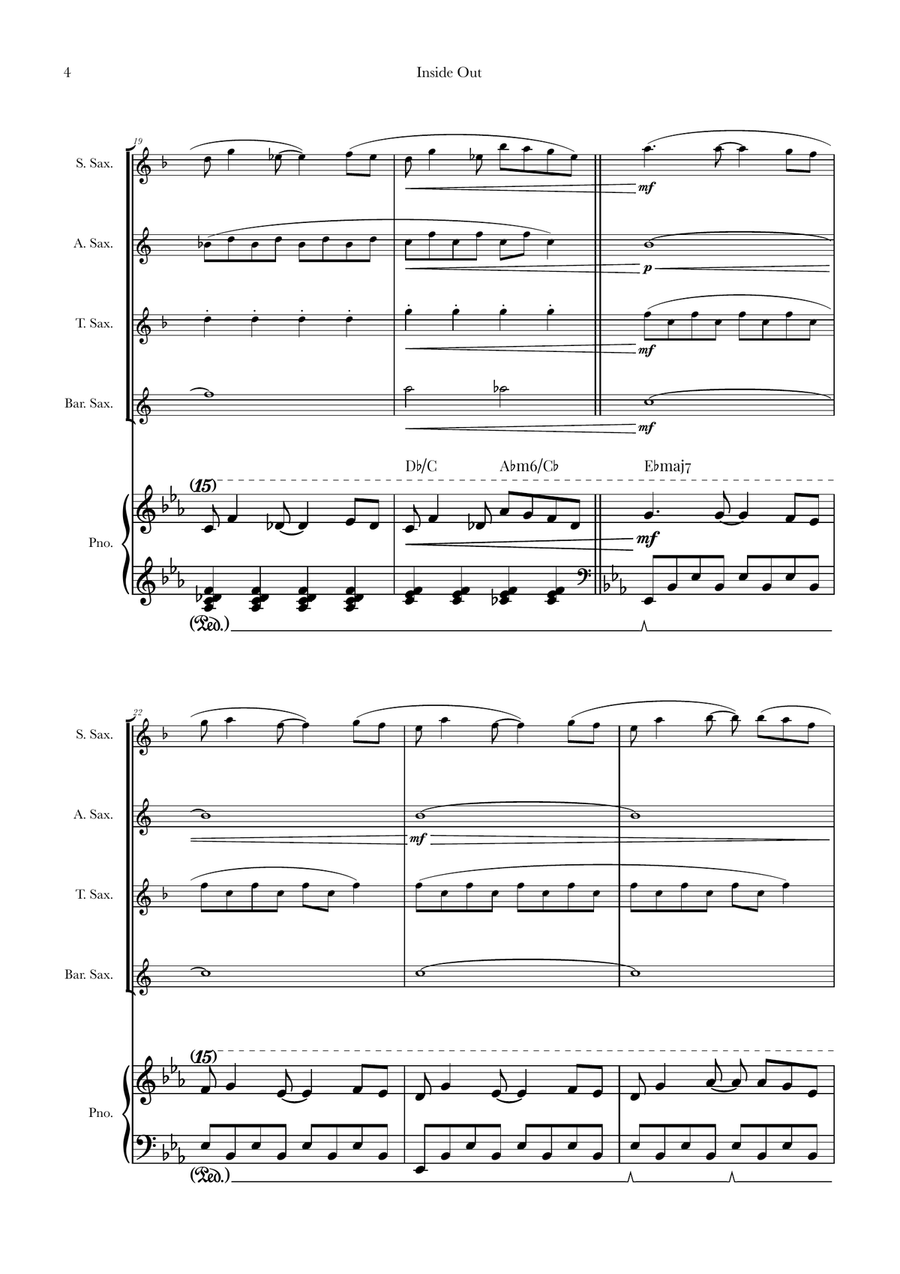 Bundle Of Joy Saxophone Quartet scores gallery preview page 4