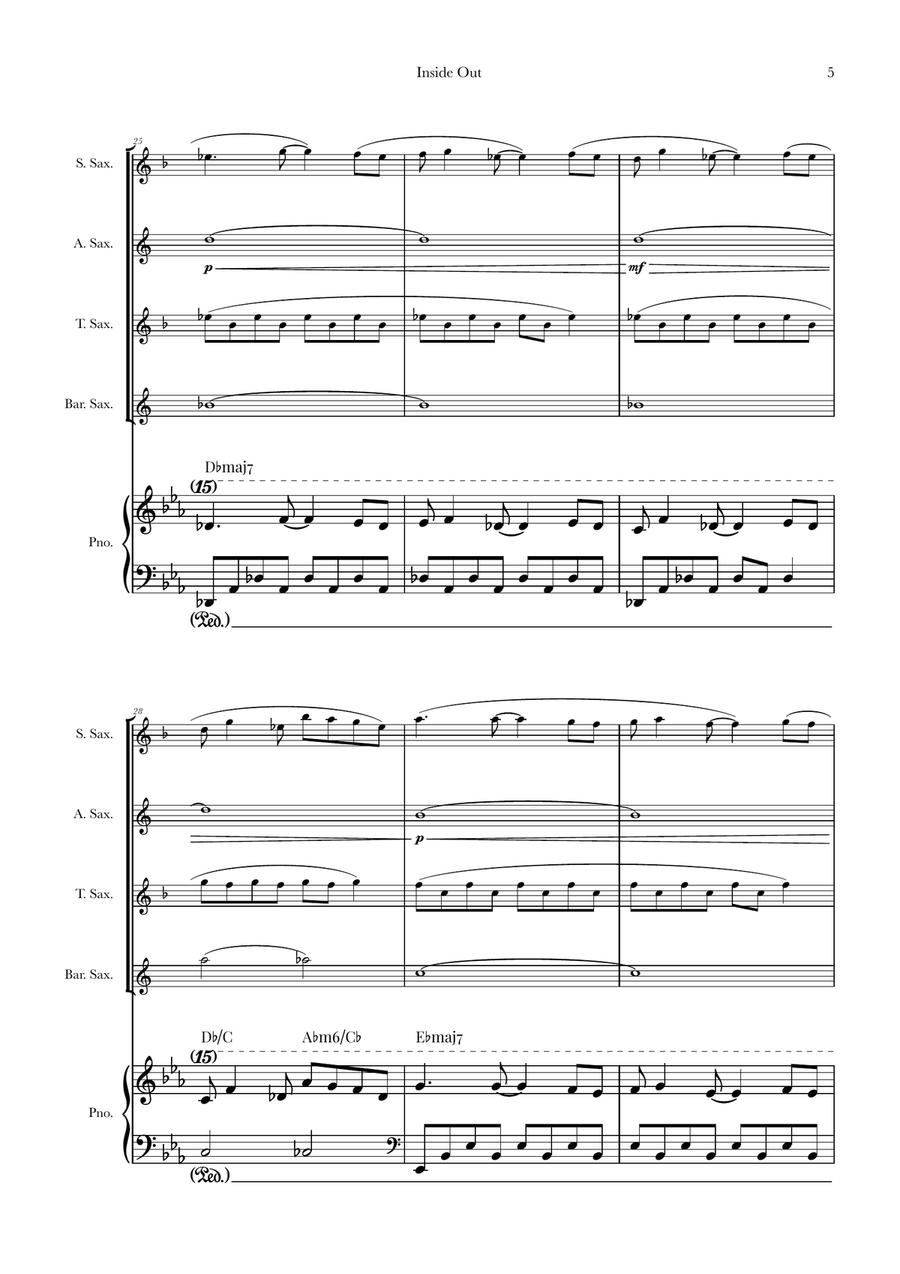 Bundle Of Joy Saxophone Quartet scores gallery preview page 5