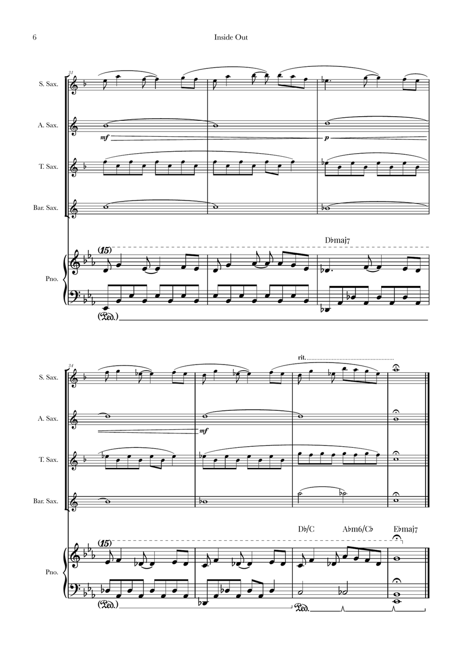 Bundle Of Joy Saxophone Quartet scores gallery preview page 6