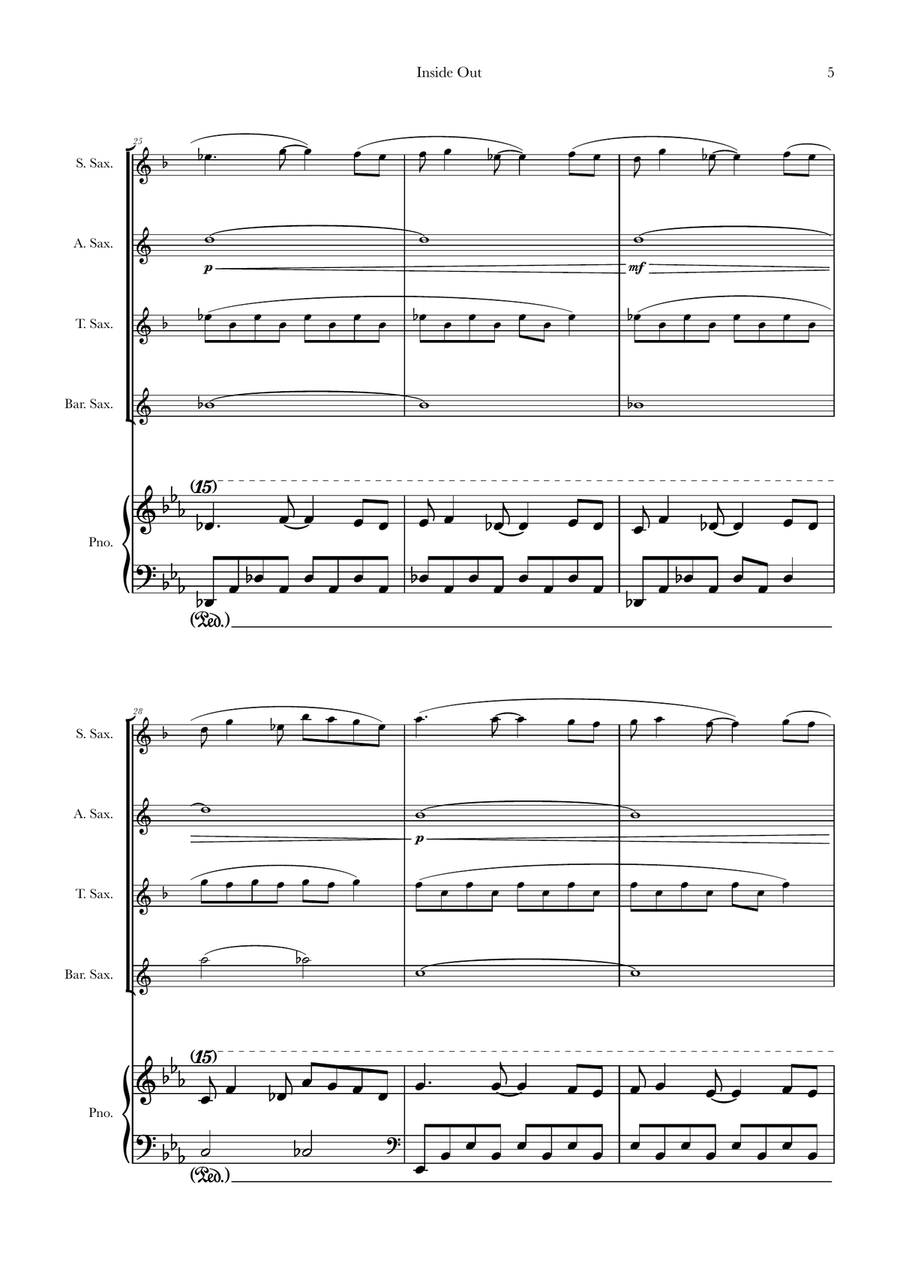 Bundle Of Joy Saxophone Quartet scores gallery preview page 5