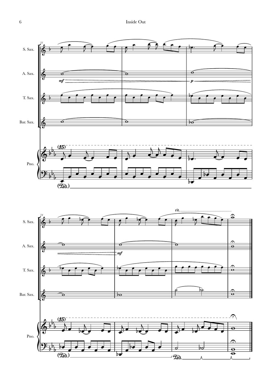 Bundle Of Joy Saxophone Quartet scores gallery preview page 6