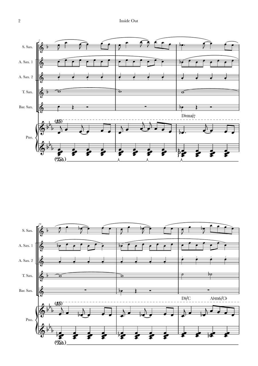 Bundle Of Joy Saxophone Quintet scores gallery preview page 2
