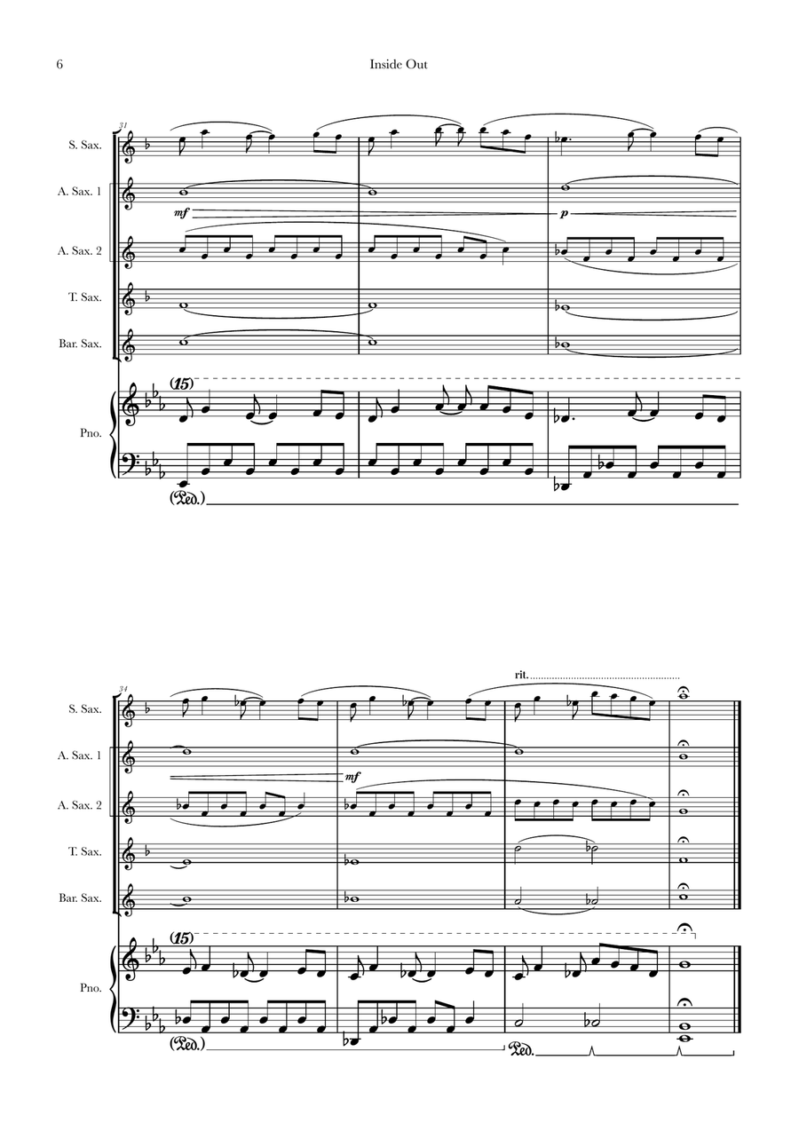 Bundle Of Joy Saxophone Quintet scores gallery preview page 6