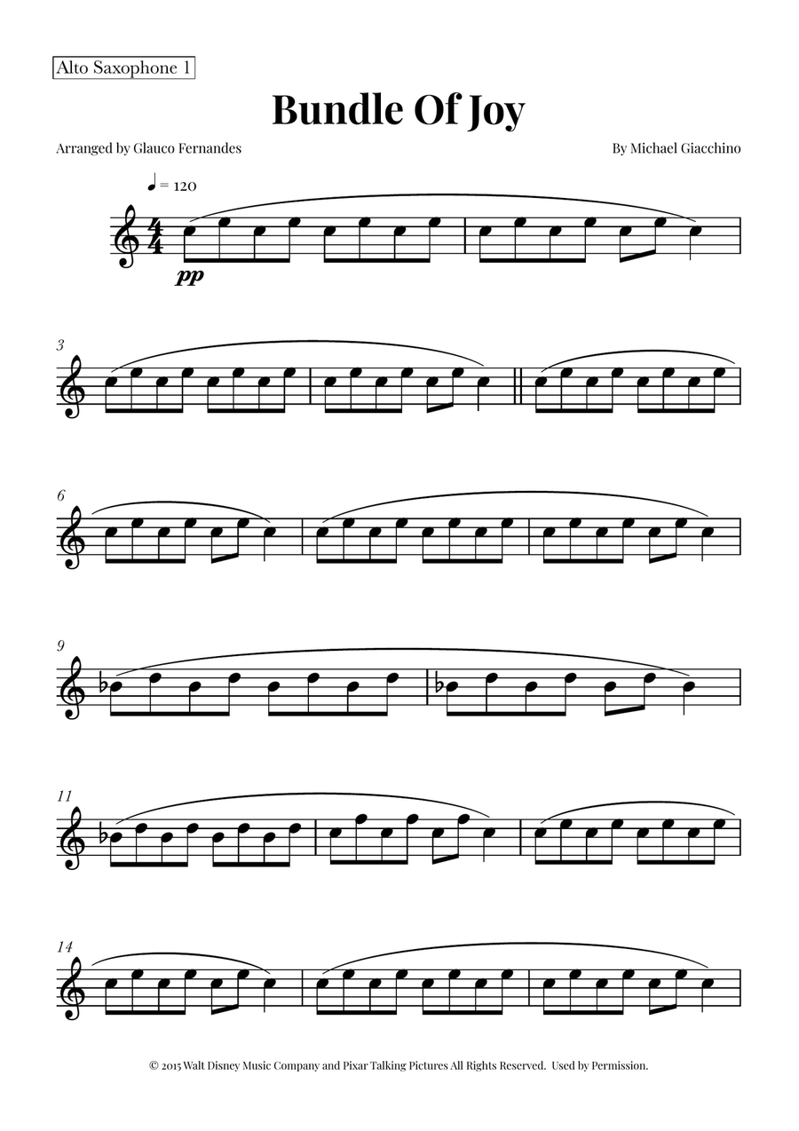 Bundle Of Joy Saxophone Quintet scores gallery preview page 6