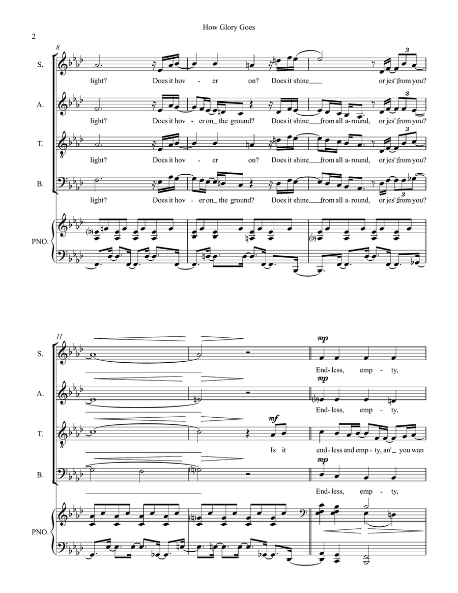 How Glory Goes 4-Part scores gallery preview page 2