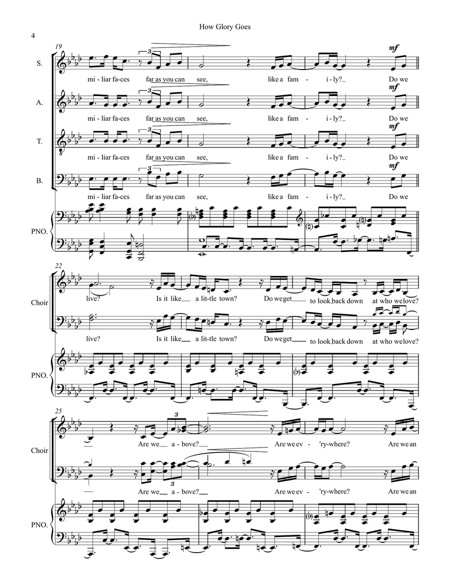 How Glory Goes 4-Part scores gallery preview page 4