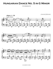 Hungarian Dance No. 5 in G minor BRAHMS Piano Solo Self Learning Series