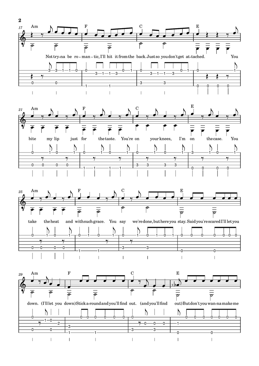 I Like The Way You Kiss Me Acoustic Guitar scores gallery preview page 2