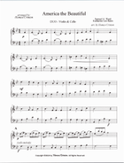 America the Beautiful String Duet scores gallery preview page 3
