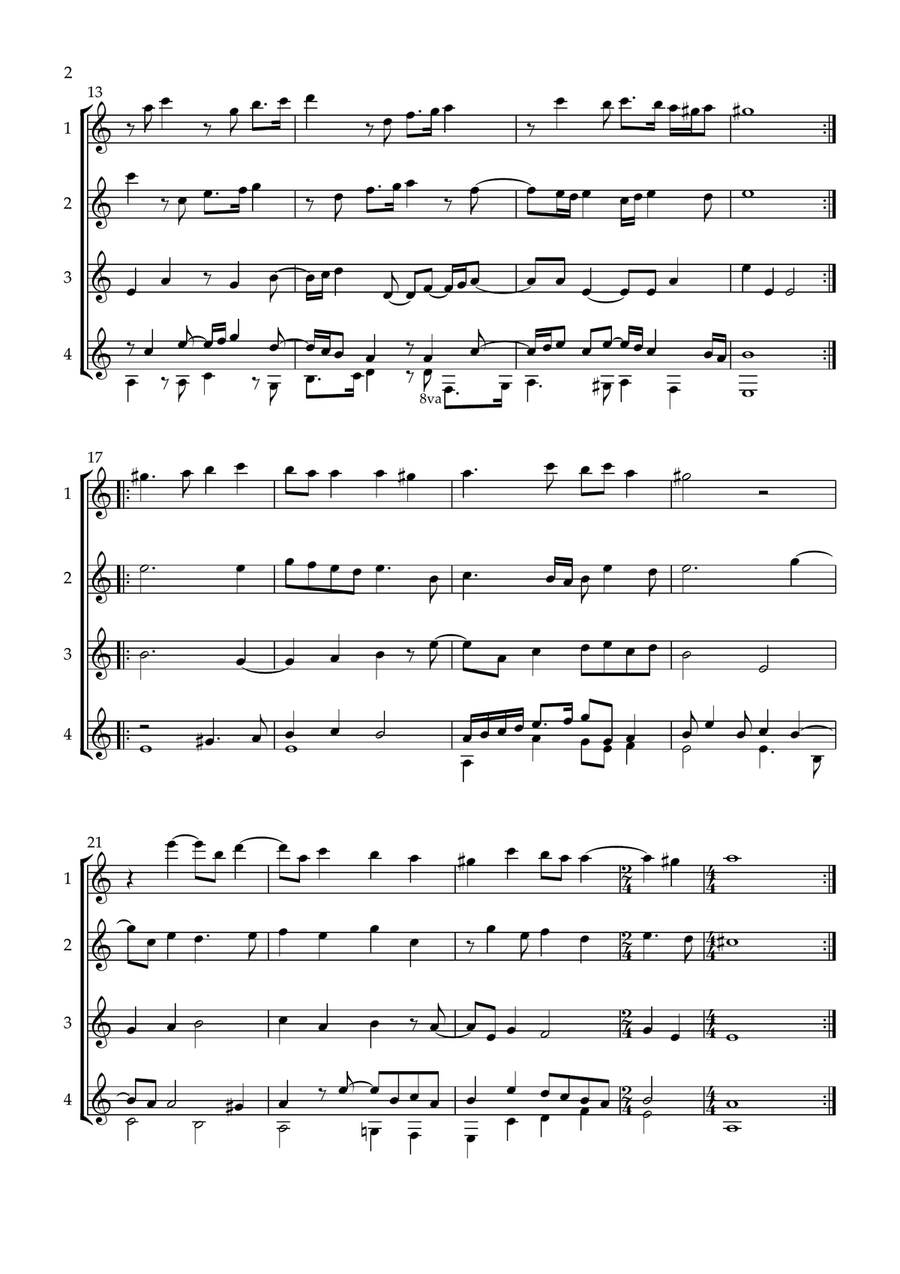 'Lachrimae' Book One (1-7) arranged for guitar quartet Guitar Ensemble scores gallery preview page 5