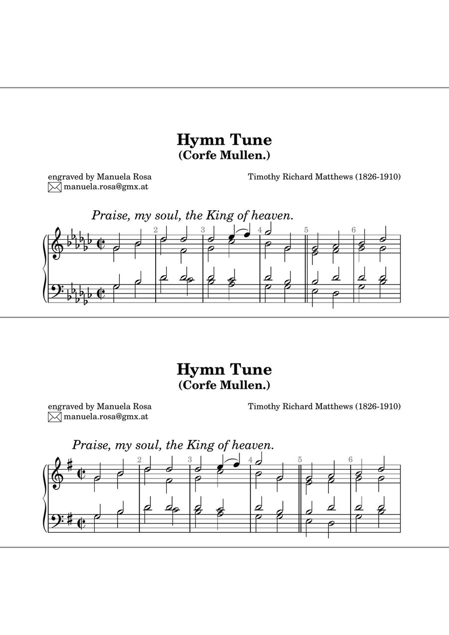 Hymn Tune Corfe Mullen Piano Method scores gallery preview page 3