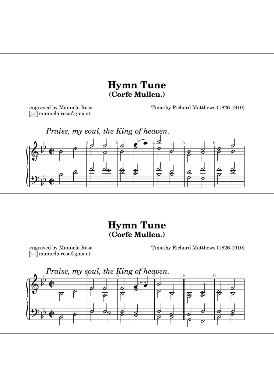Hymn Tune Corfe Mullen Piano Method scores gallery preview page 5