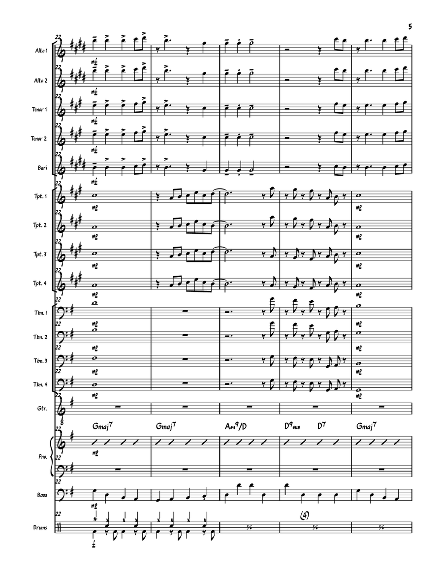 More Today Than Yesterday Jazz Ensemble scores gallery preview page 5