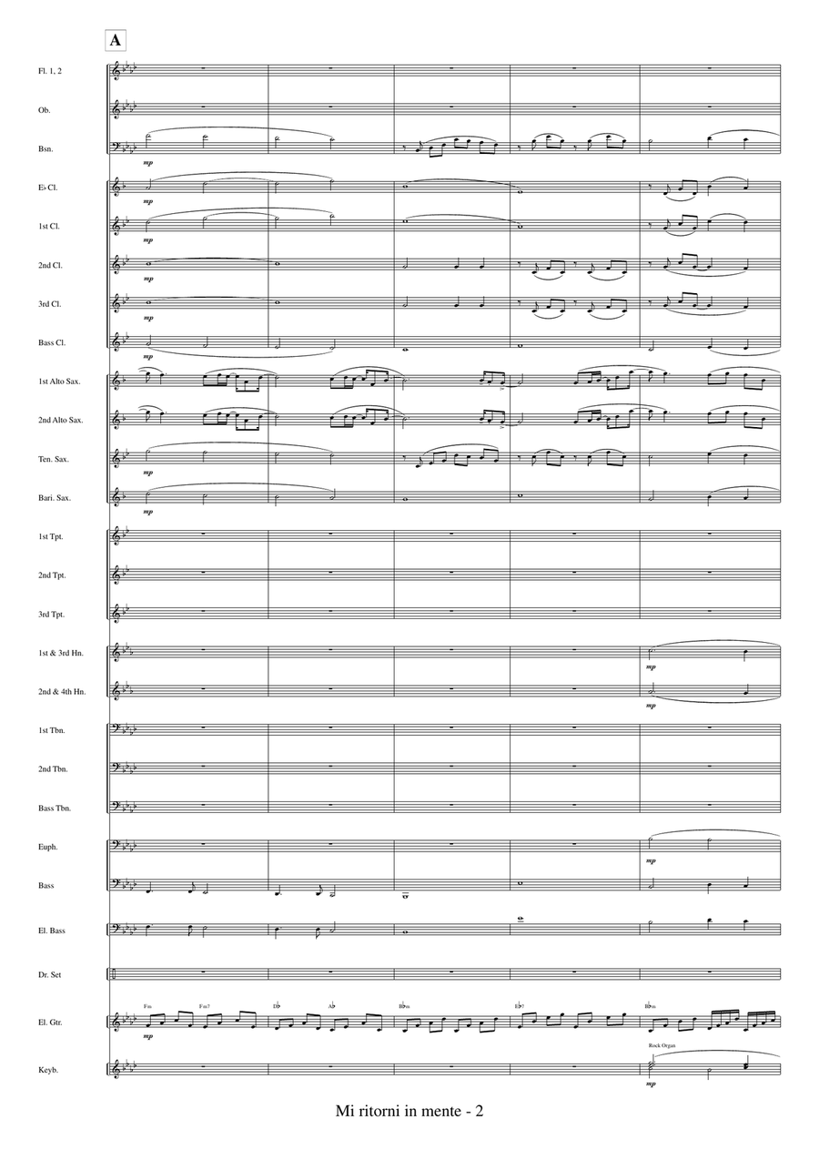 Mi Ritorni In Mente Concert Band scores gallery preview page 4