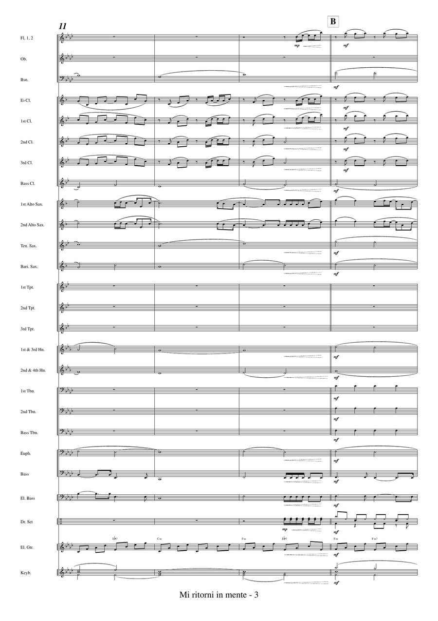 Mi Ritorni In Mente Concert Band scores gallery preview page 5
