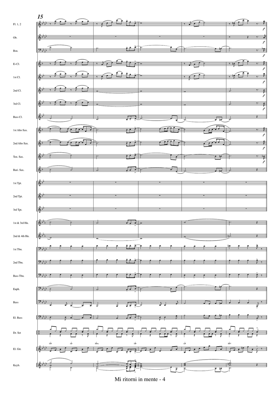 Mi Ritorni In Mente Concert Band scores gallery preview page 6