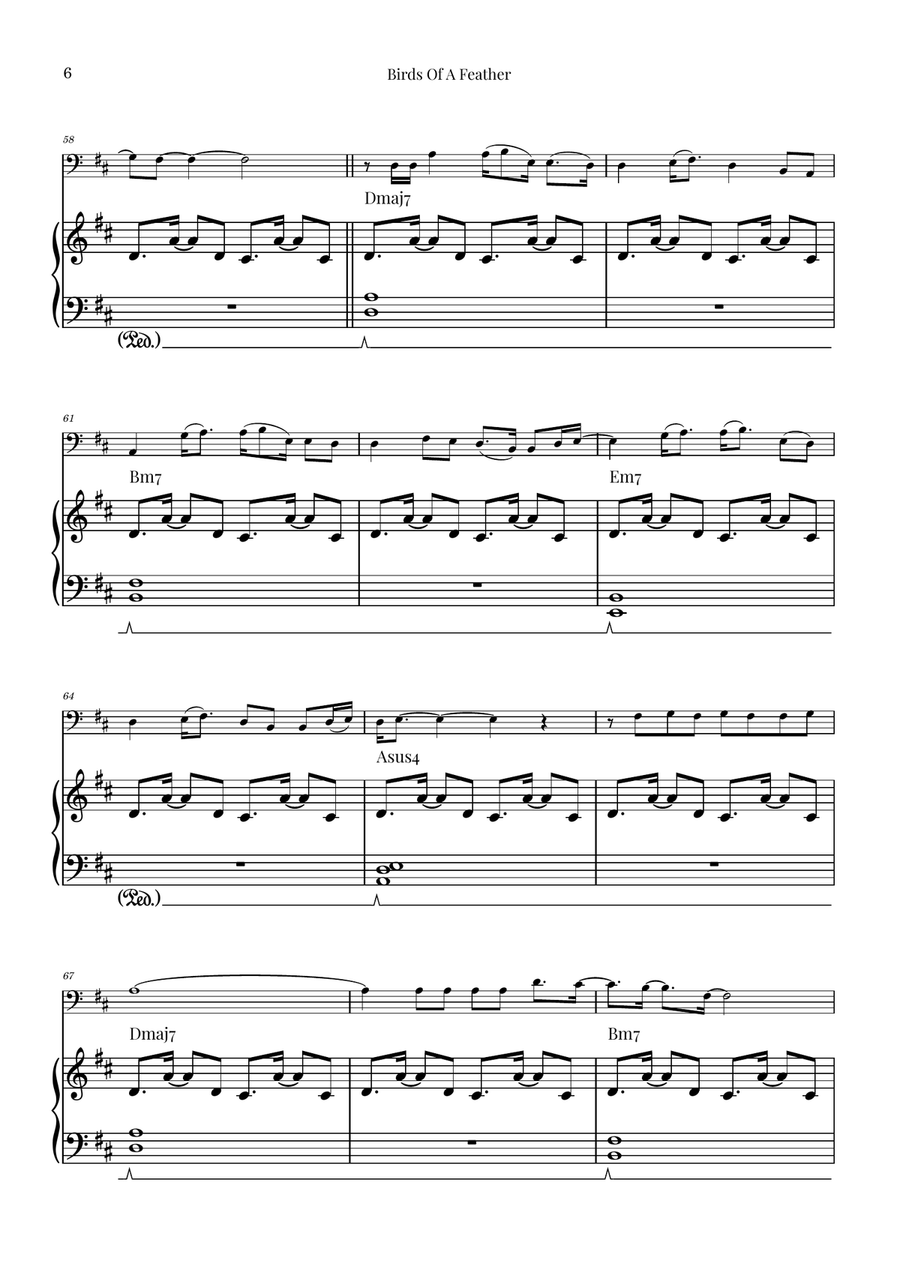 Birds Of A Feather Baritone Saxophone scores gallery preview page 6