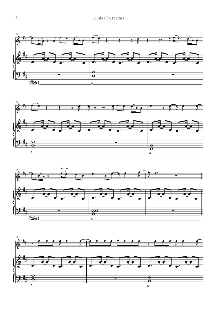 Birds Of A Feather Piano scores gallery preview page 2