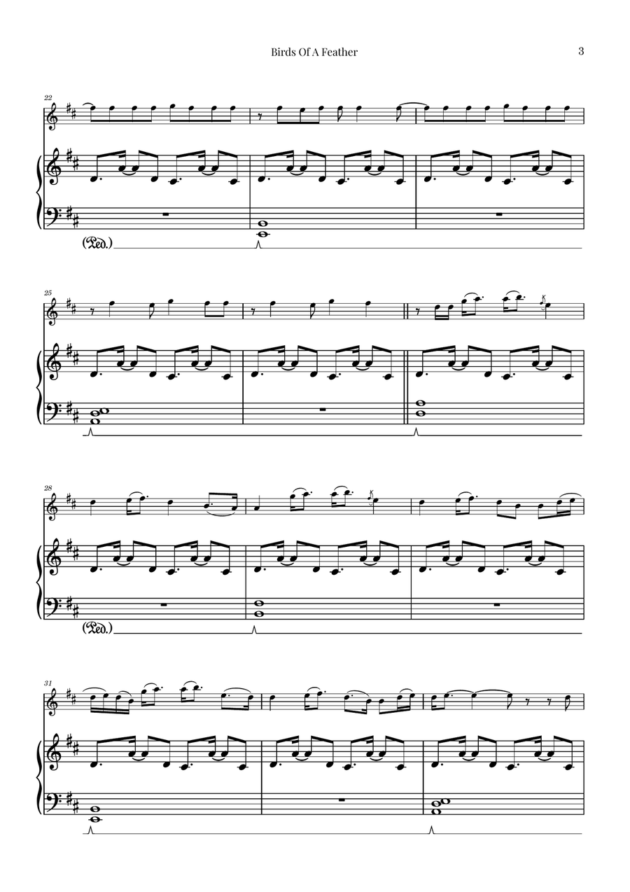Birds Of A Feather Piano scores gallery preview page 3