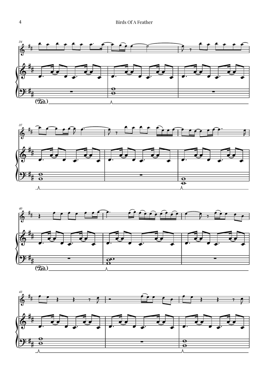 Birds Of A Feather Piano scores gallery preview page 4