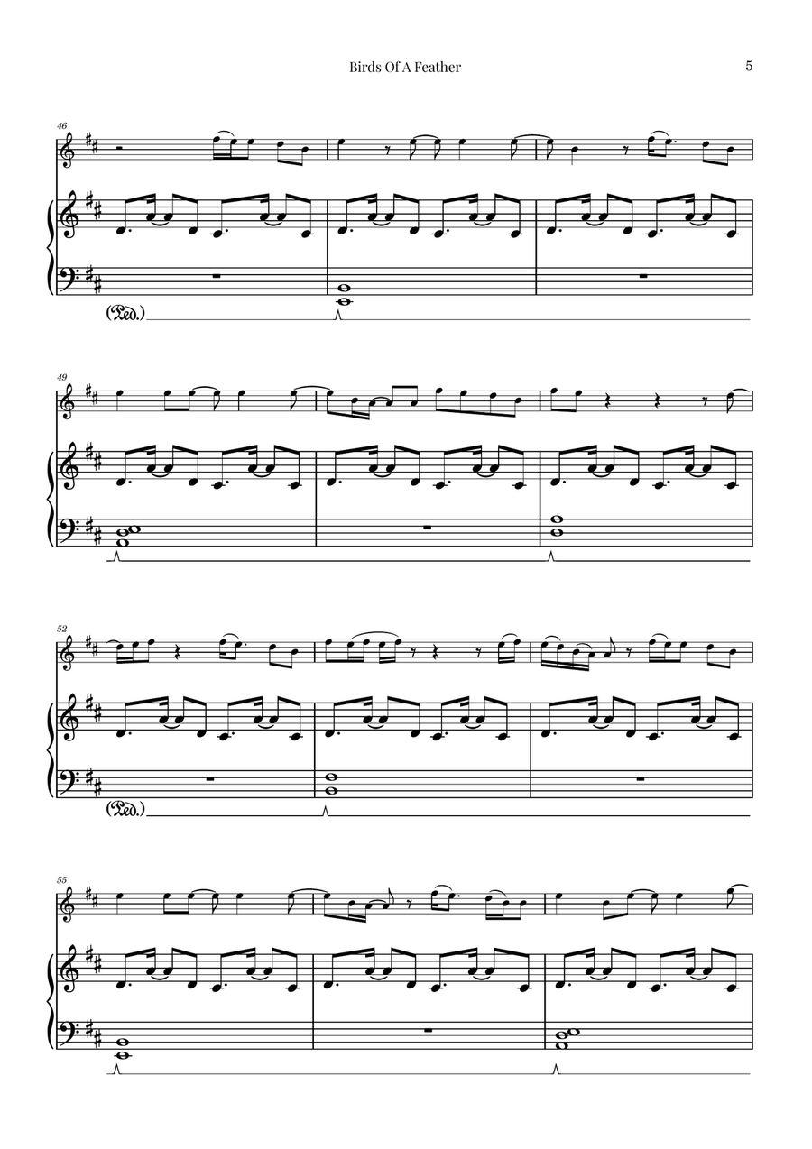 Birds Of A Feather Piano scores gallery preview page 5