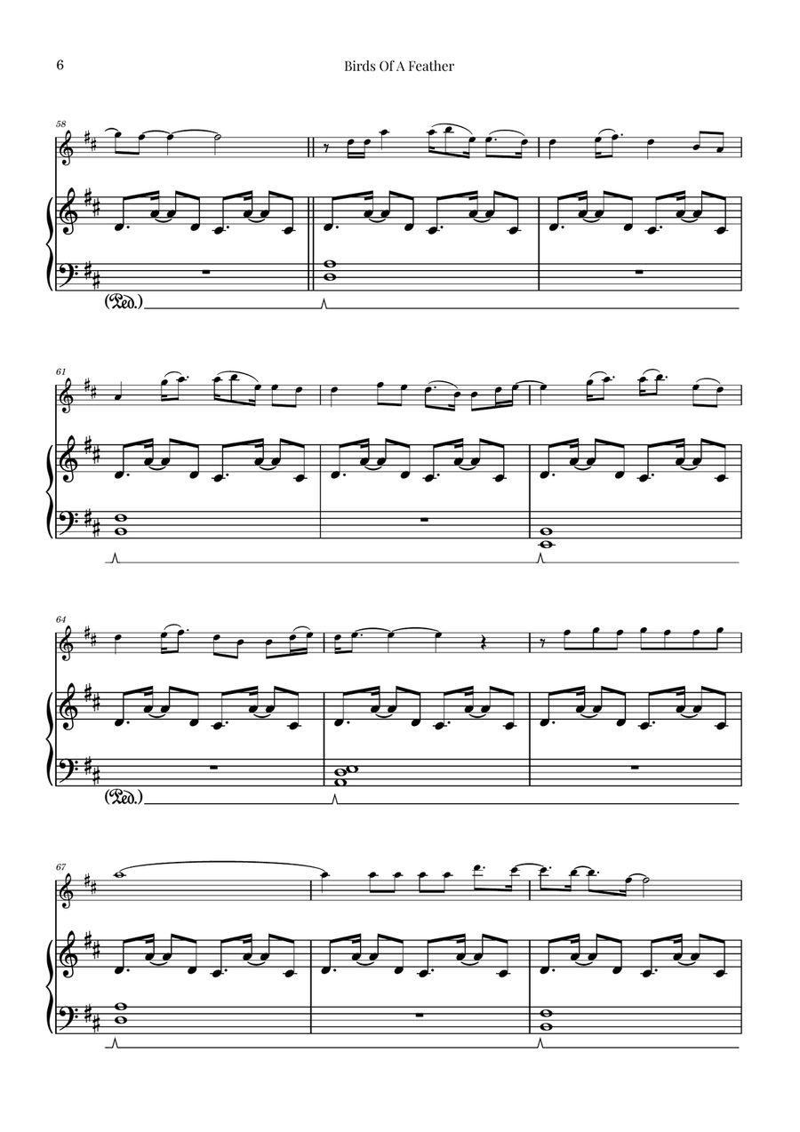 Birds Of A Feather Piano scores gallery preview page 6