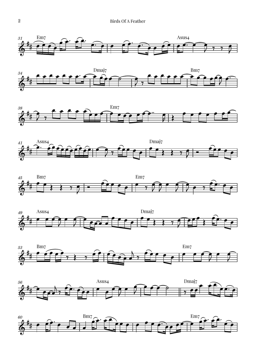 Birds Of A Feather Oboe Solo scores gallery preview page 2