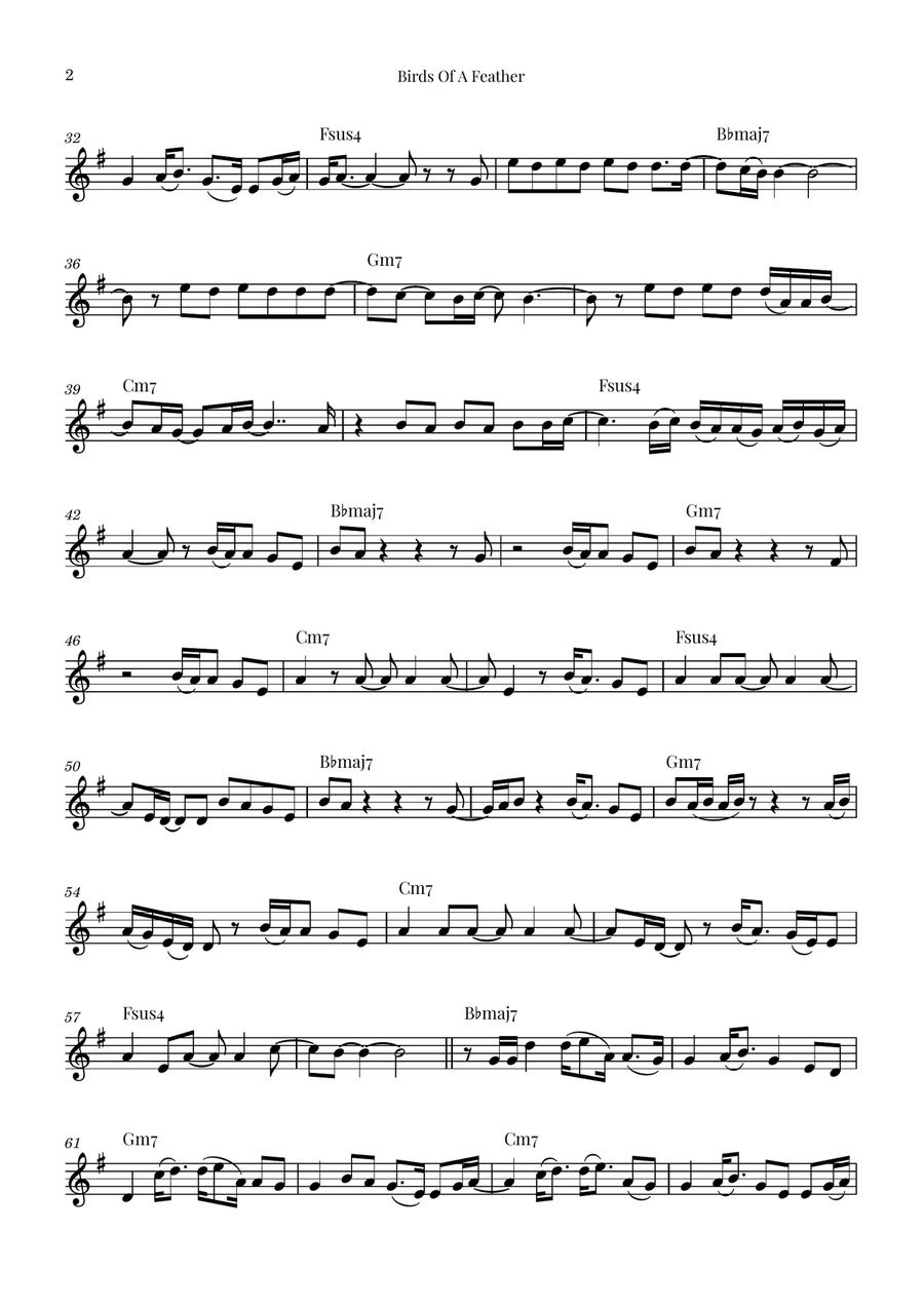 Birds Of A Feather Alto Saxophone scores gallery preview page 2