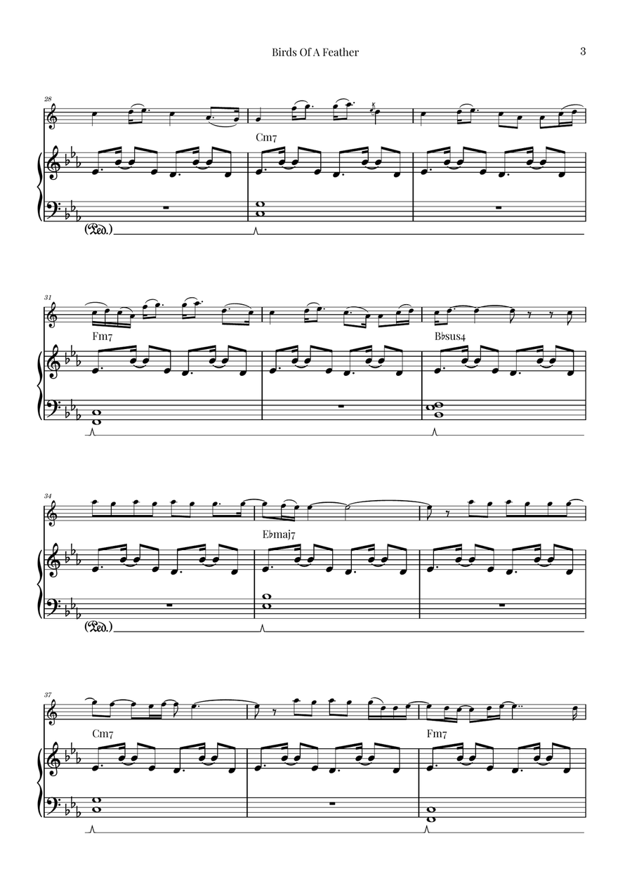 Birds Of A Feather Baritone Saxophone scores gallery preview page 3