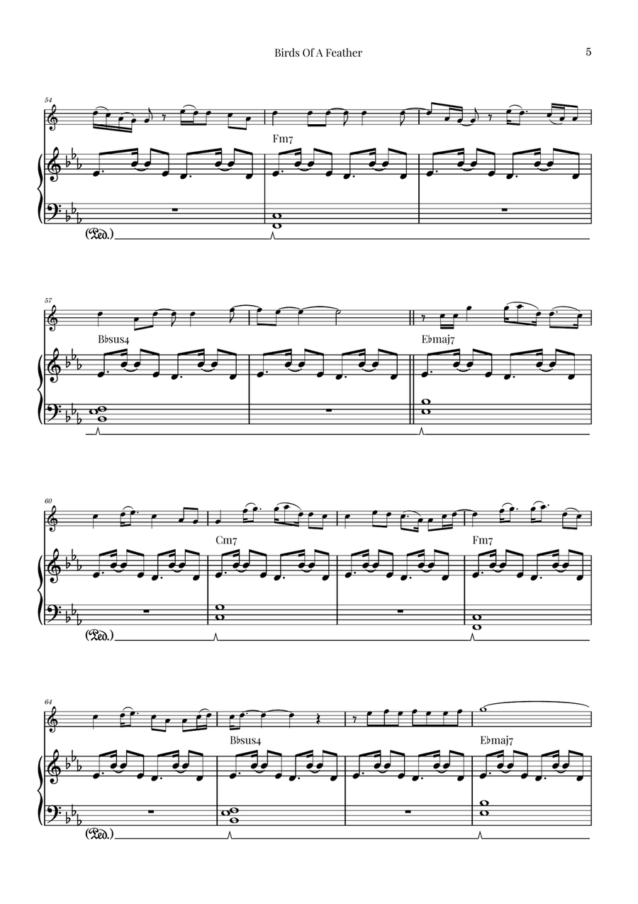 Birds Of A Feather Baritone Saxophone scores gallery preview page 5
