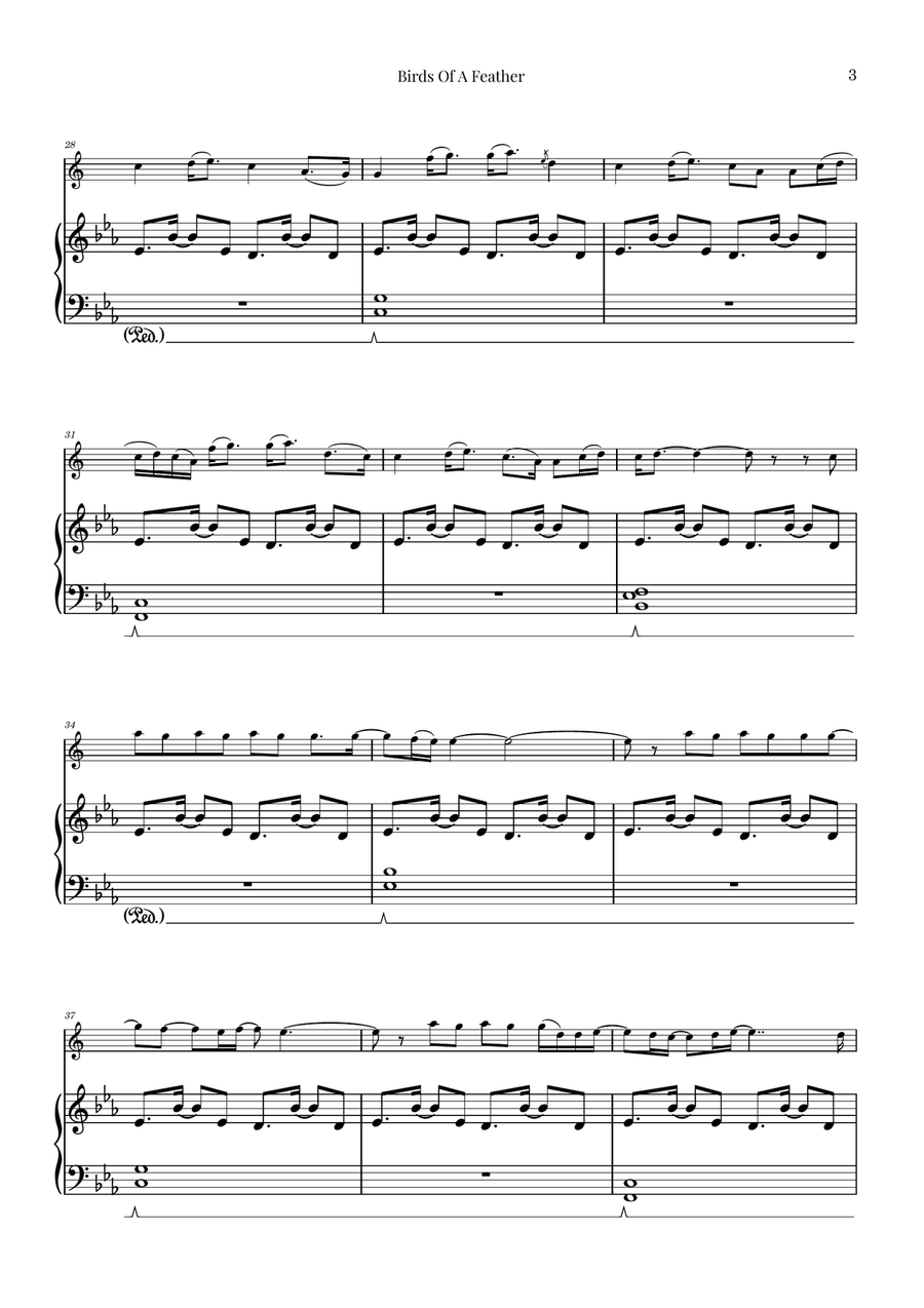 Birds Of A Feather Baritone Saxophone scores gallery preview page 3