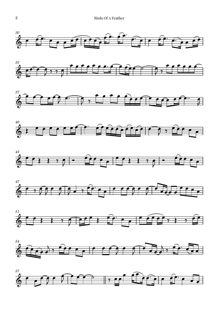 Birds Of A Feather Baritone Saxophone scores gallery preview page 2