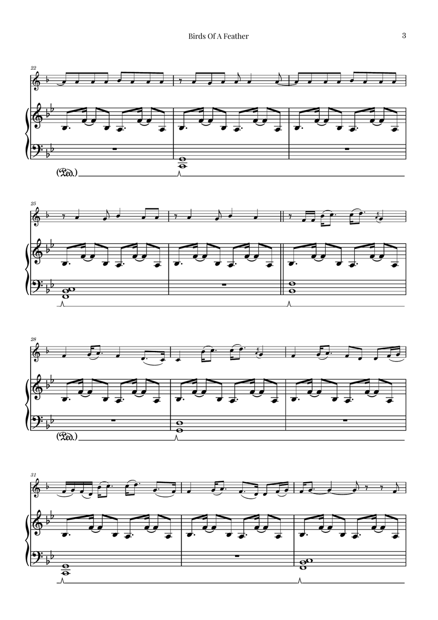 Birds Of A Feather Piano scores gallery preview page 3
