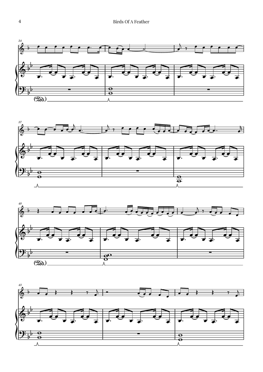 Birds Of A Feather Piano scores gallery preview page 4