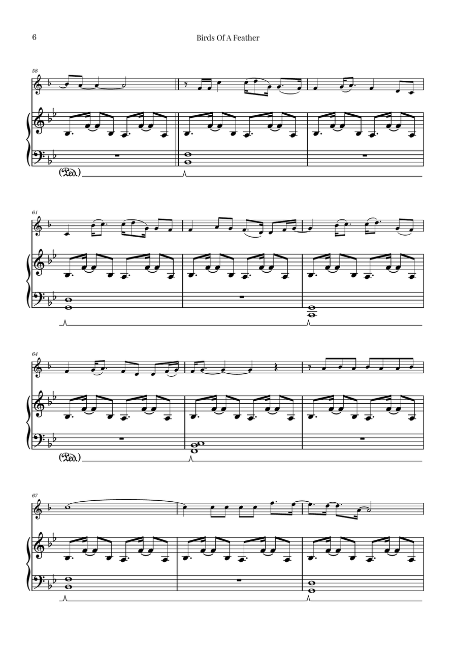 Birds Of A Feather Piano scores gallery preview page 6
