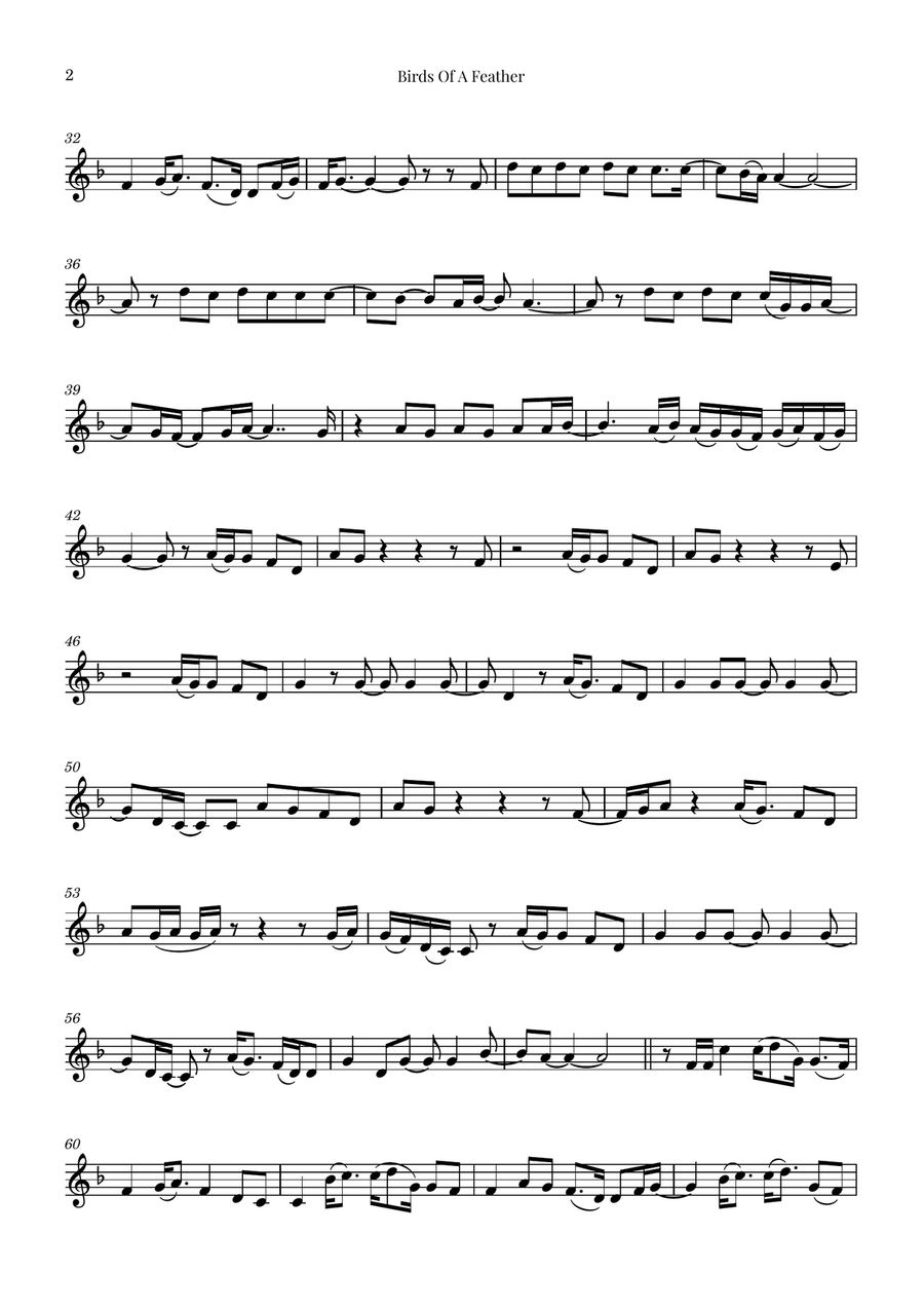 Birds Of A Feather Horn Solo scores gallery preview page 2