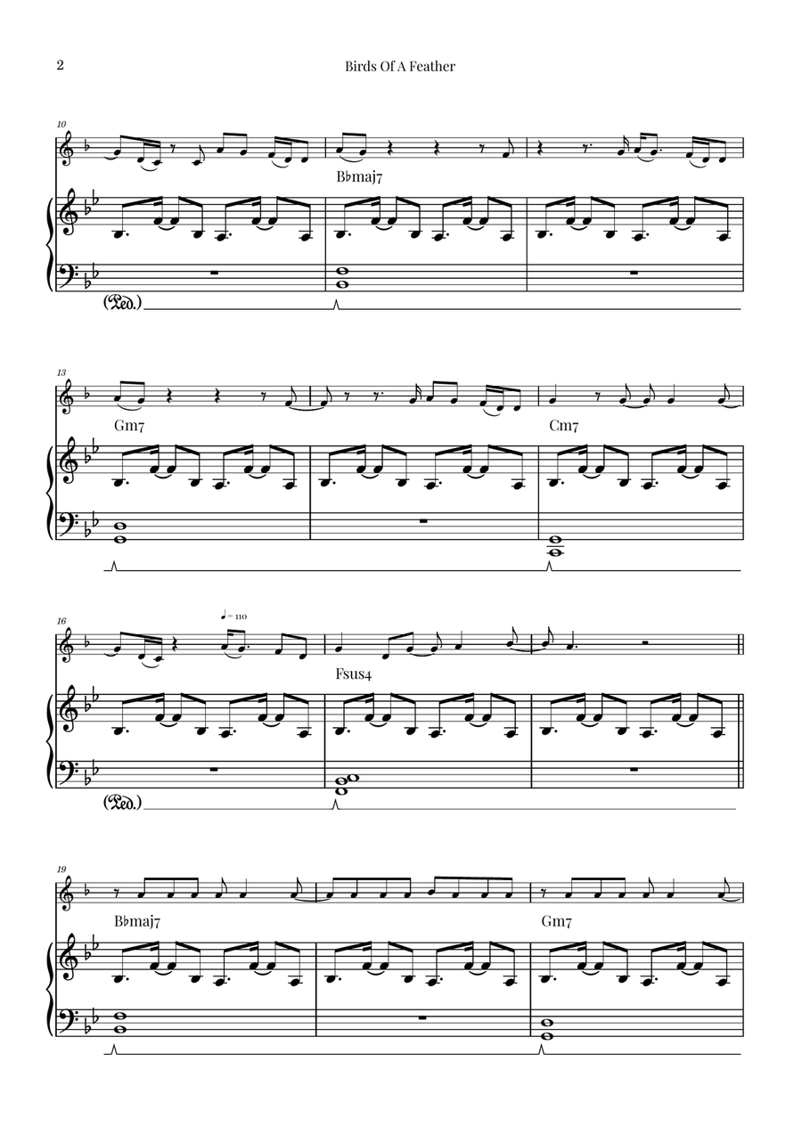 Birds Of A Feather Piano scores gallery preview page 2