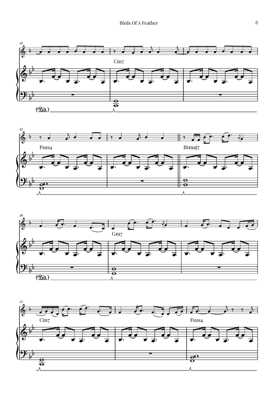 Birds Of A Feather Piano scores gallery preview page 3