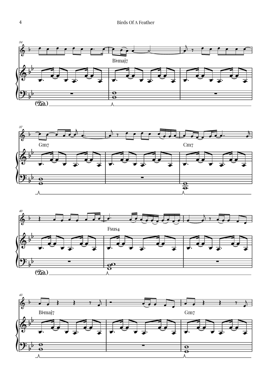 Birds Of A Feather Piano scores gallery preview page 4
