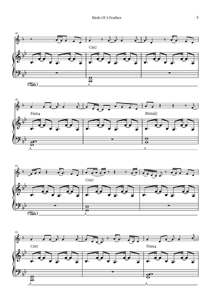 Birds Of A Feather Piano scores gallery preview page 5