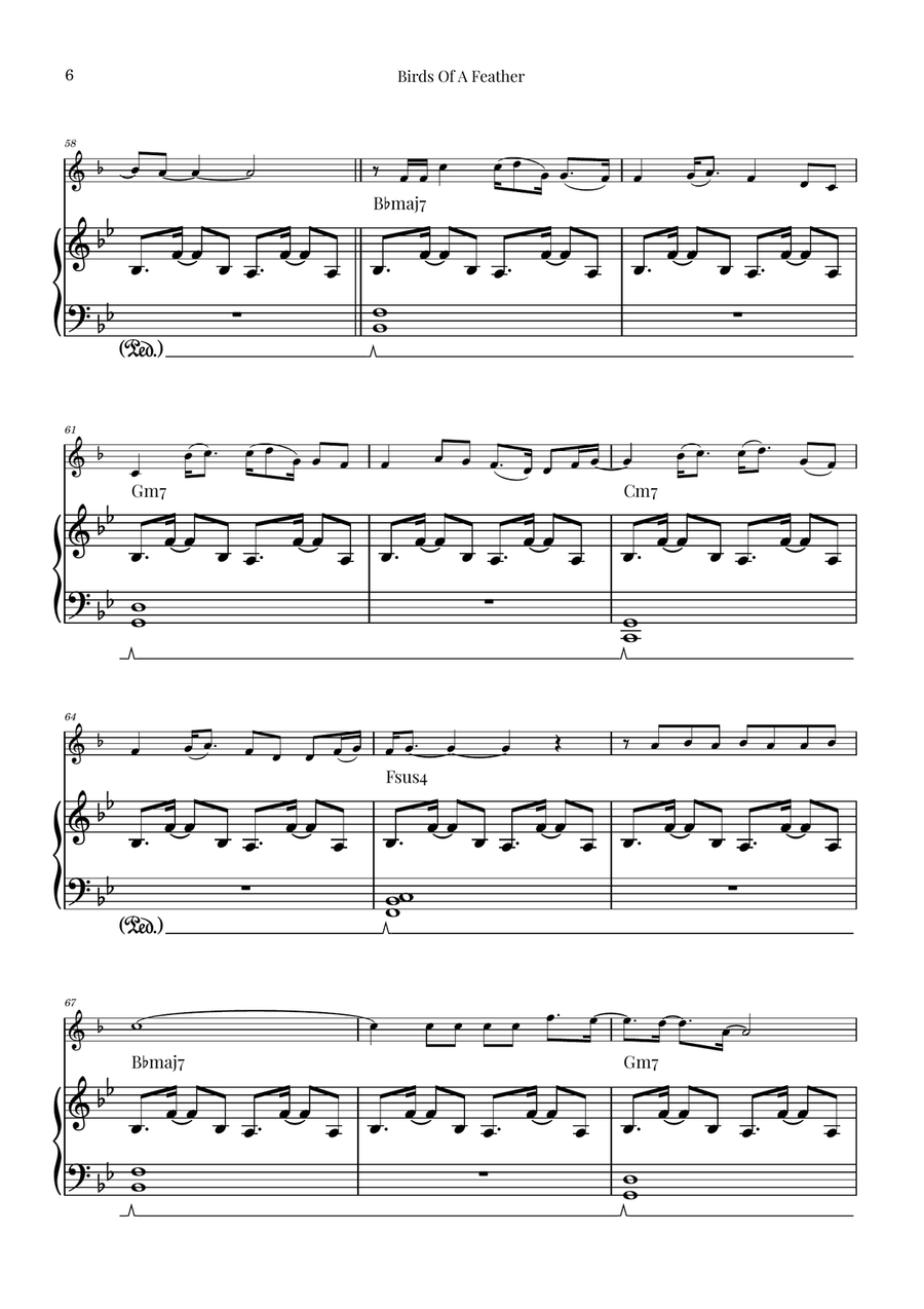Birds Of A Feather Piano scores gallery preview page 6