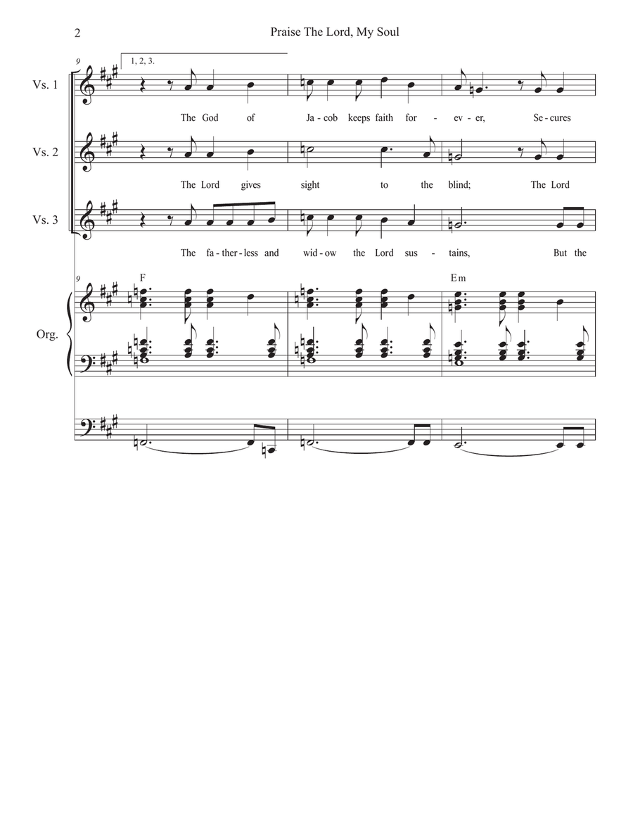 Praise The Lord, My Soul (Duet for Soprano and Alto solo) Alto Voice scores gallery preview page 2