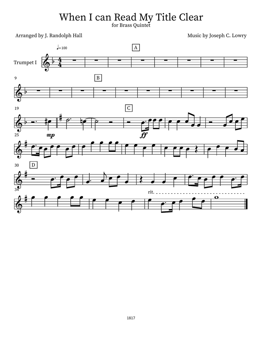 When I can Read My Title Clear Small Ensemble scores gallery preview page 5