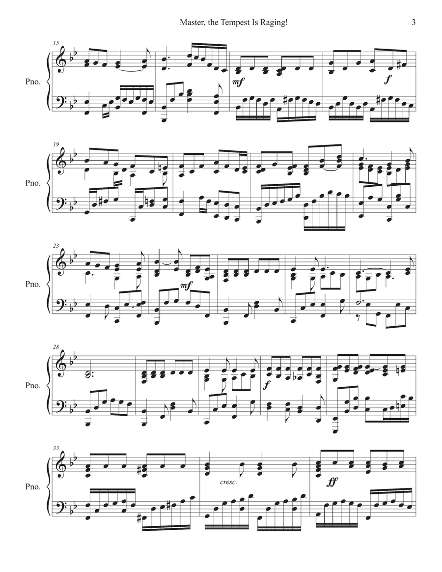 Master! The Tempest is Raging Advanced Piano Solo Piano Solo scores gallery preview page 3