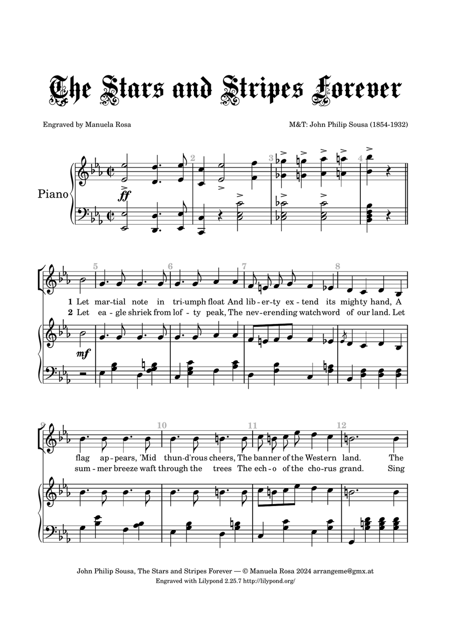 The Stars and Stripes Forever Piano Method scores gallery preview page 4