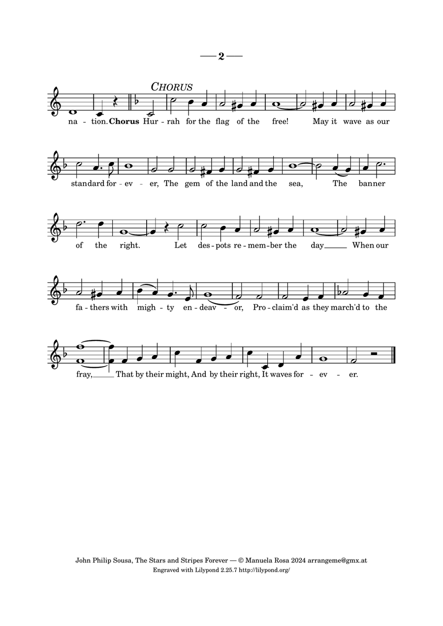 The Stars and Stripes Forever (C major) Piano Method scores gallery preview page 2