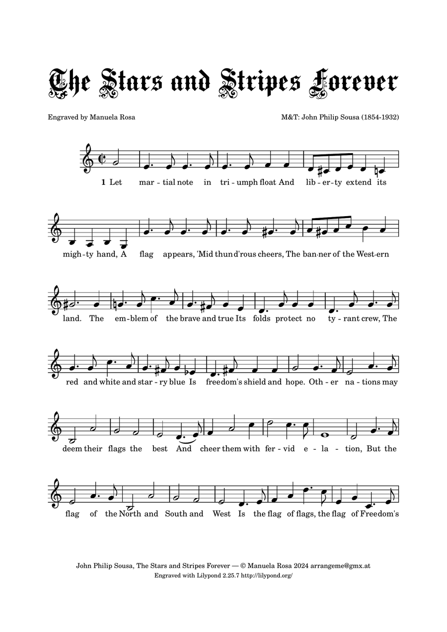 The Stars and Stripes Forever (multiple key signatures) Piano Method scores gallery preview page 5