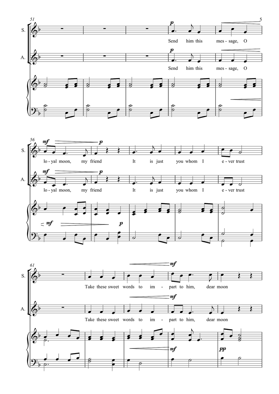 Rusalka's Song to the Moon (English) SA scores gallery preview page 5